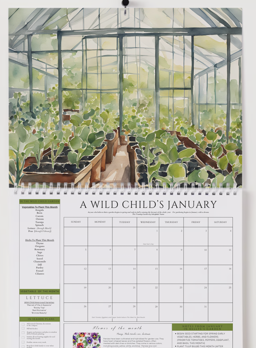 2025 Wild Child Wall Calendar